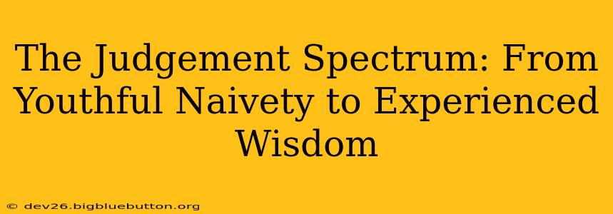 The Judgement Spectrum: From Youthful Naivety to Experienced Wisdom