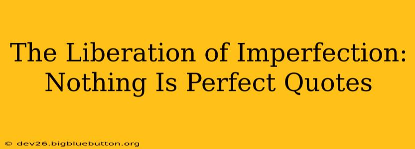 The Liberation of Imperfection: Nothing Is Perfect Quotes