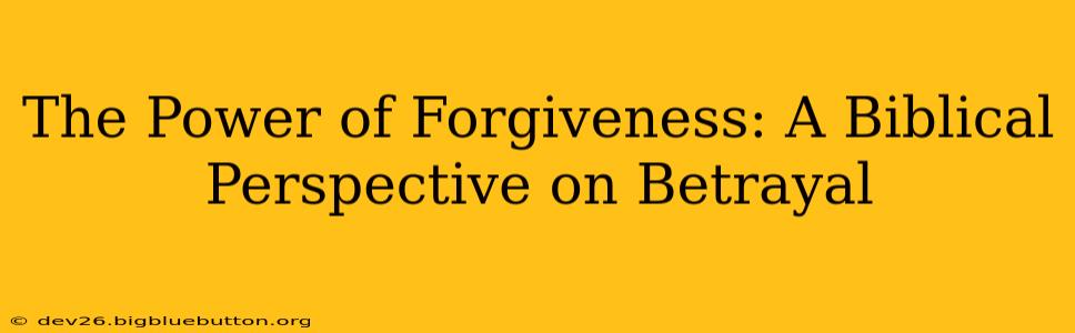 The Power of Forgiveness: A Biblical Perspective on Betrayal
