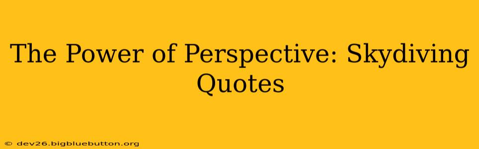 The Power of Perspective: Skydiving Quotes