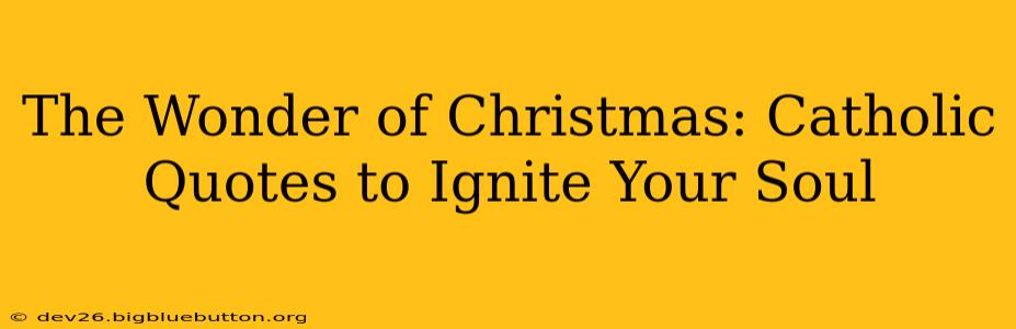The Wonder of Christmas: Catholic Quotes to Ignite Your Soul