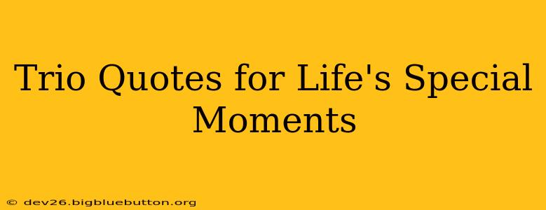 Trio Quotes for Life's Special Moments
