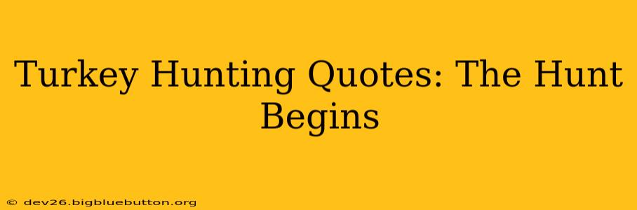 Turkey Hunting Quotes: The Hunt Begins