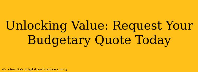 Unlocking Value: Request Your Budgetary Quote Today