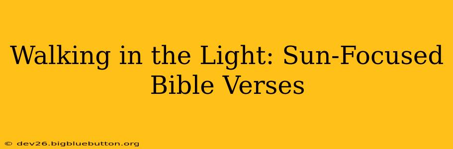 Walking in the Light: Sun-Focused Bible Verses