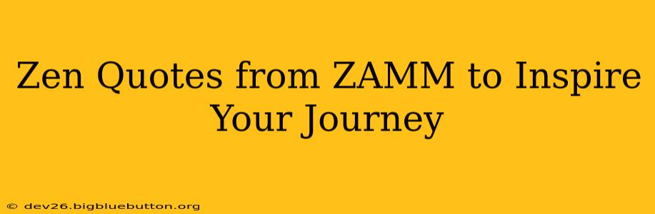 Zen Quotes from ZAMM to Inspire Your Journey